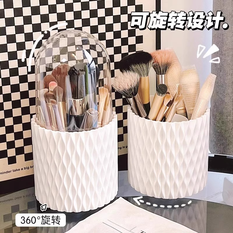 Ins 스타일 회전 메이크업 브러쉬 보관 튜브 브러쉬 버킷 보관 랙 데스크탑 보관 상자 드레싱 테이블 화장품 펜 홀더