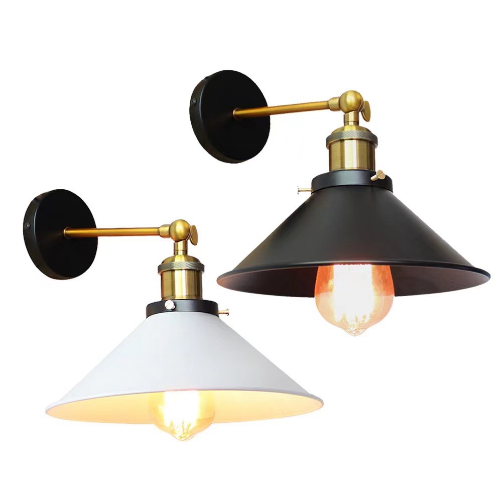 Lámpara de pared de viento industrial retro estilo americano LOFT restaurante bar café estudio cabecera de cama americana plegable bronce lámpara de pared