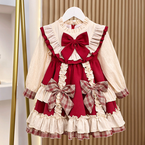 Children's Lolita Princess Dress Little and Medium-sized Loli Skirt 2024 Spring and Summer New Girls' Fashionable Birthday Dress