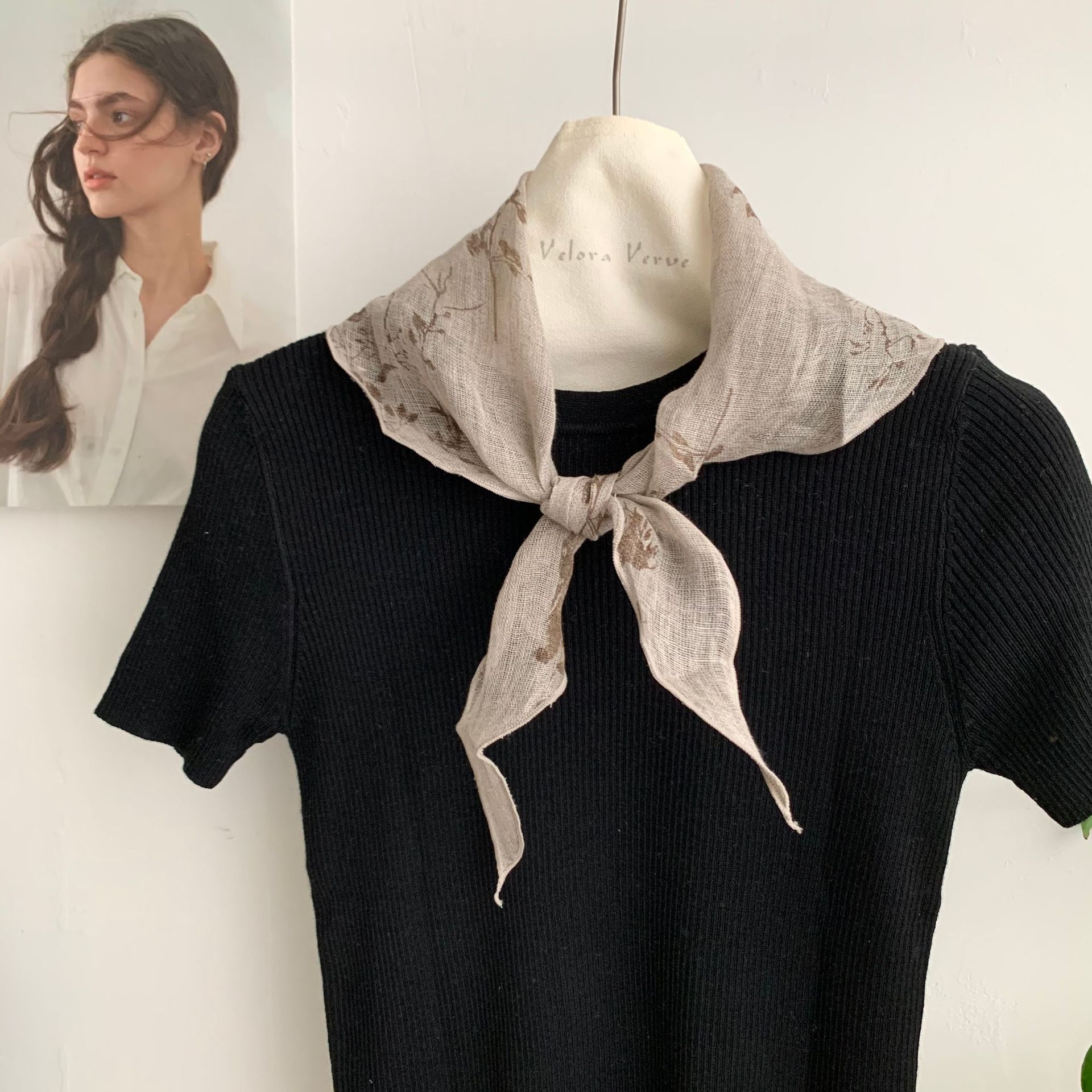 SKU- 01m 카드 스케치 꽃/린넨