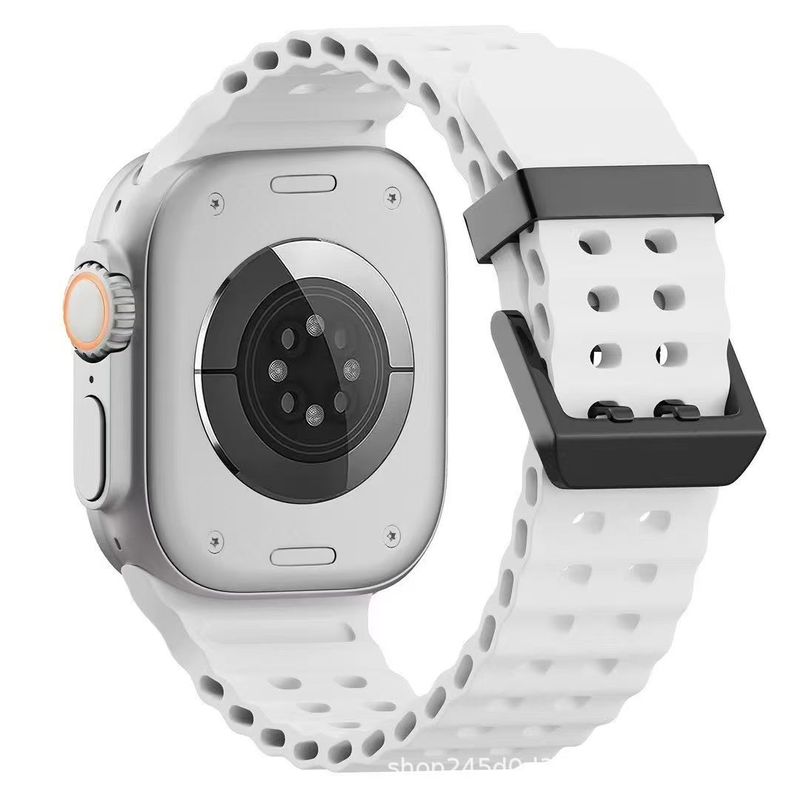 Apple watch 時計ストラップに適したオーシャンシリコンダブルブレストストラップシンプルなスポーツシリコン時計ストラップ|undefined