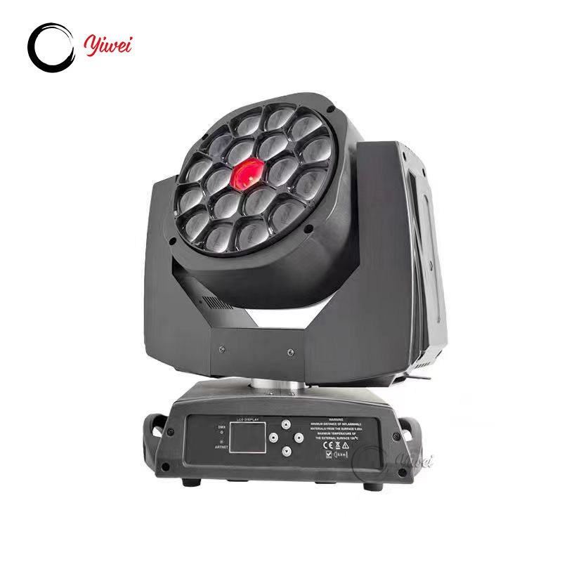 LED舞台灯19颗15W四合一大蜂眼调焦染色摇头灯点控