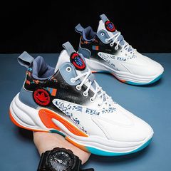 New men's sports shoes for autumn and winter, high-top leather single cotton, same style casual fashion, versatile, cross-border wholesale, basketball.