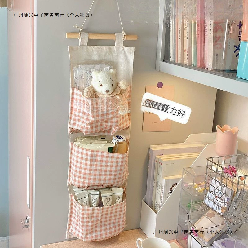 Тканевая подвесная сумка для хранения, настенная стойка для хранения, студенческая кровать в общежитии, подвесная сумка для книг, сумка для хранения мелочей в спальне