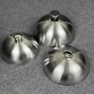 不锈钢牛排盖铁板烧盖防油盖菜罩球形盖酒店西餐厅牛扒盖煎锅锅盖