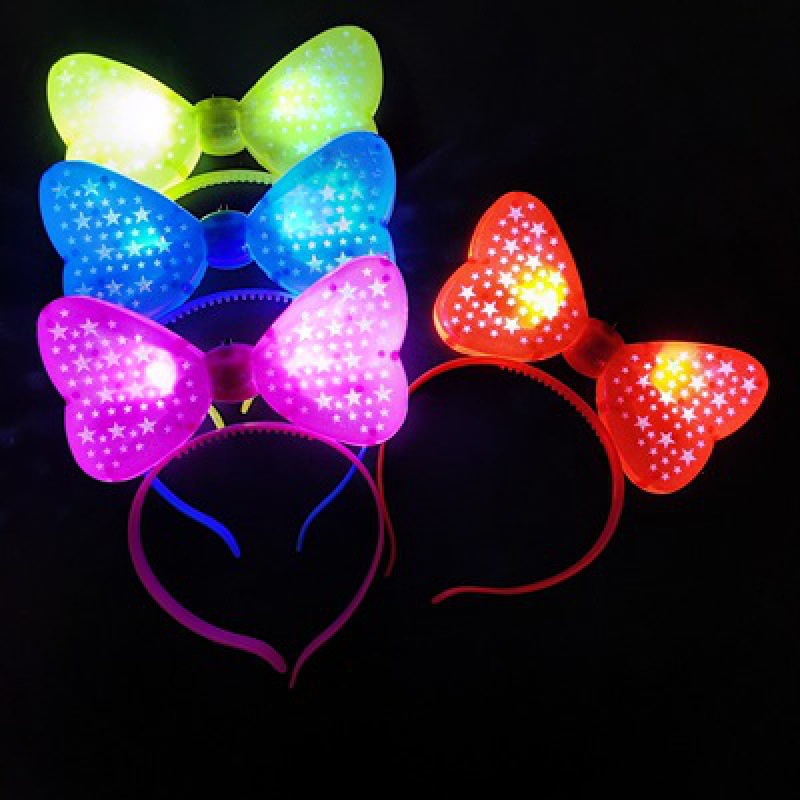 Concierto de palos fluorescentes estrella pentagonal brillante azul brillante aro de cabello flash stick props de la fiesta