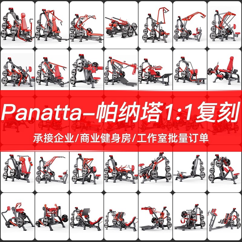 帕纳塔健身器材推胸高拉划船训练器坐式伸曲腿三角肌推举挂片器械|undefined