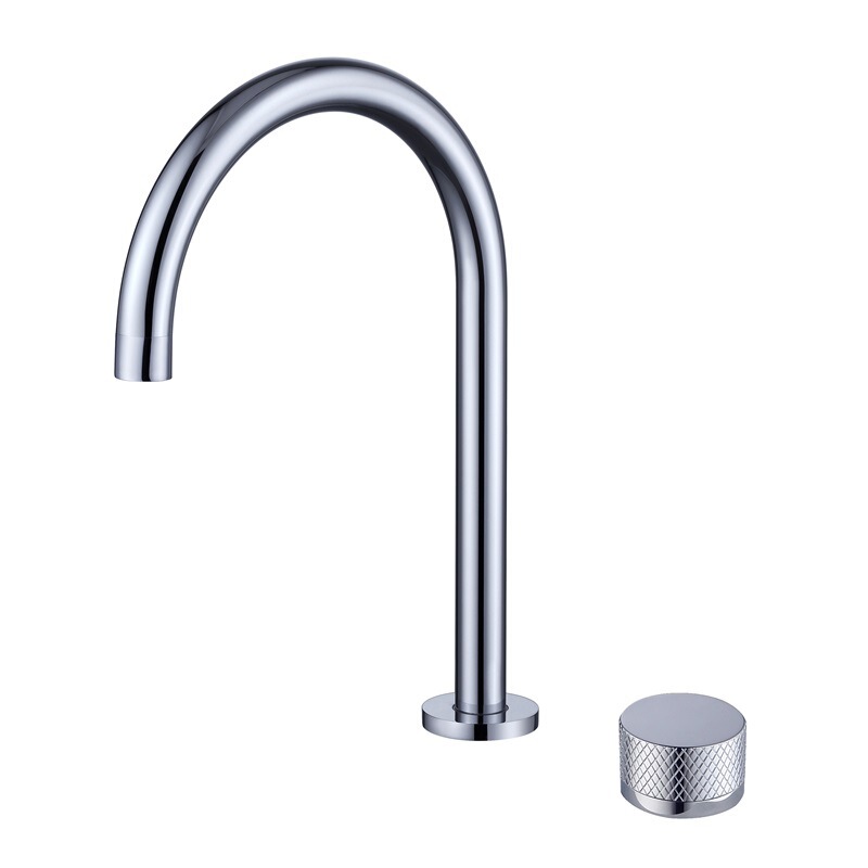 Kaiping Youjia bathroom basin double-hole faucet copper single-handles double-control basin hot and cold faucet 32053