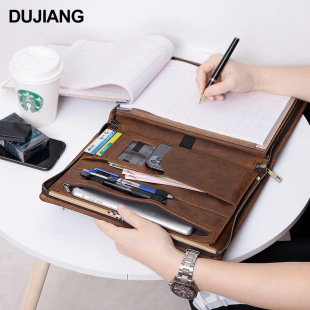 New Genuine Leather Tablet Briefcase Multi-functional Tablet PC Bag Retro Crazy Horse Leather Tablet Protective Cover