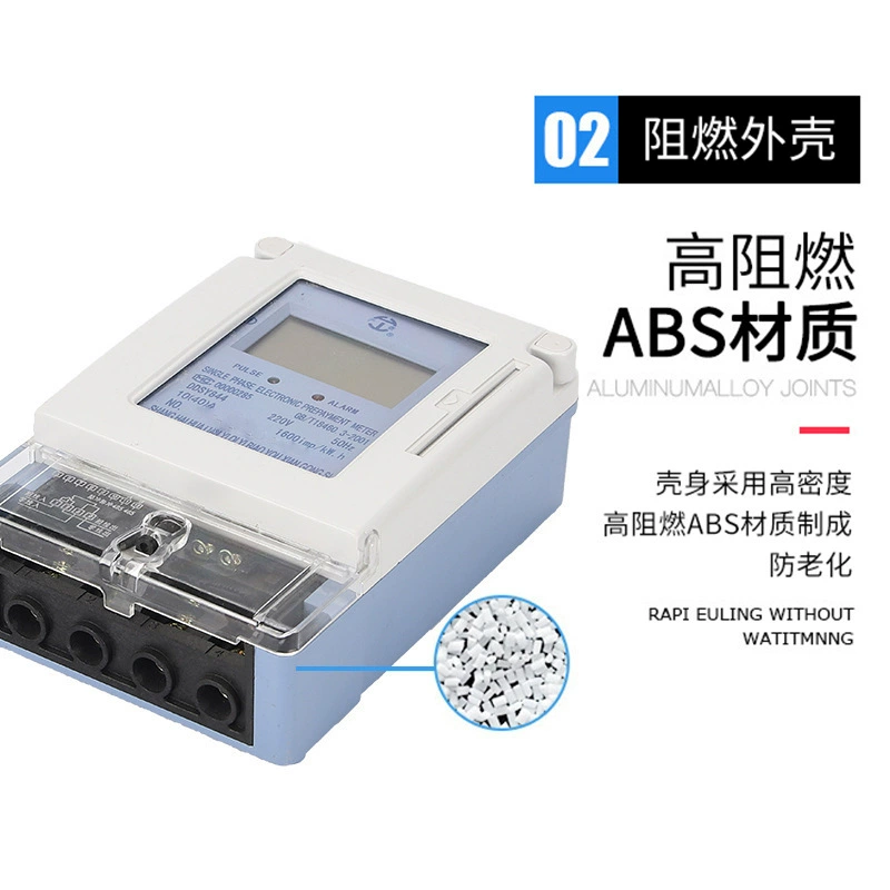 Версия однофазного толковейшей предоплаченной карточки метра английская счетчика ватт-часа арендного снабжения жилищем кондиционирования воздуха электронного