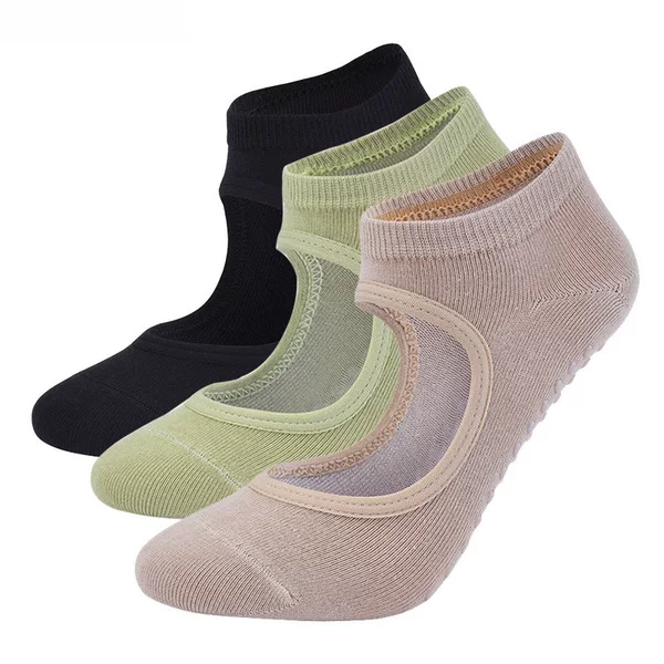 [Explosions] Women's Combed Cotton Backless Yoga Socks Dance Dancing Exercise Non-slip Professional Pilates Fitness Exercise
