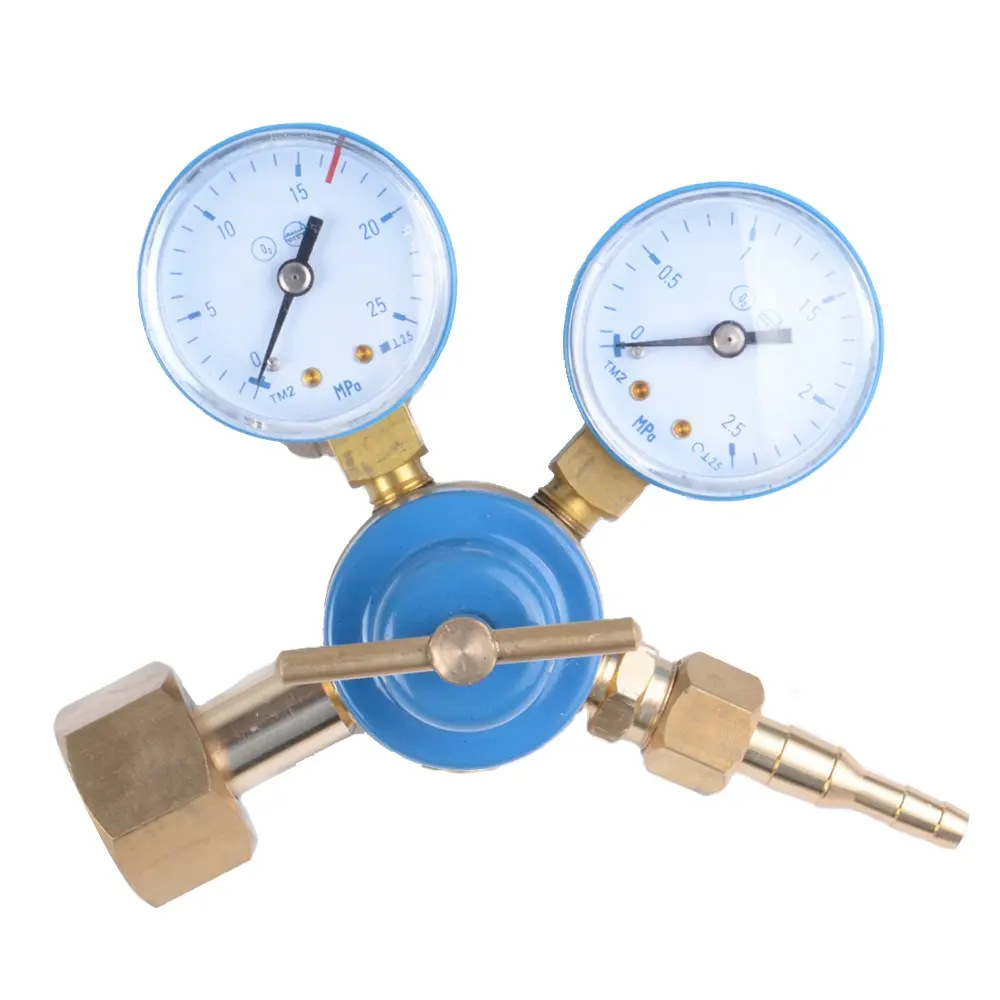 俄罗斯式氧气乙炔外贸减压器铝本体铁接头价格优