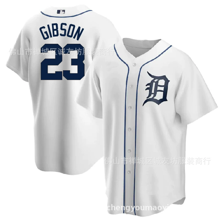 Бейсбольная майка Tiger 23 Deep Blue Fan MLB Tigers Gibson