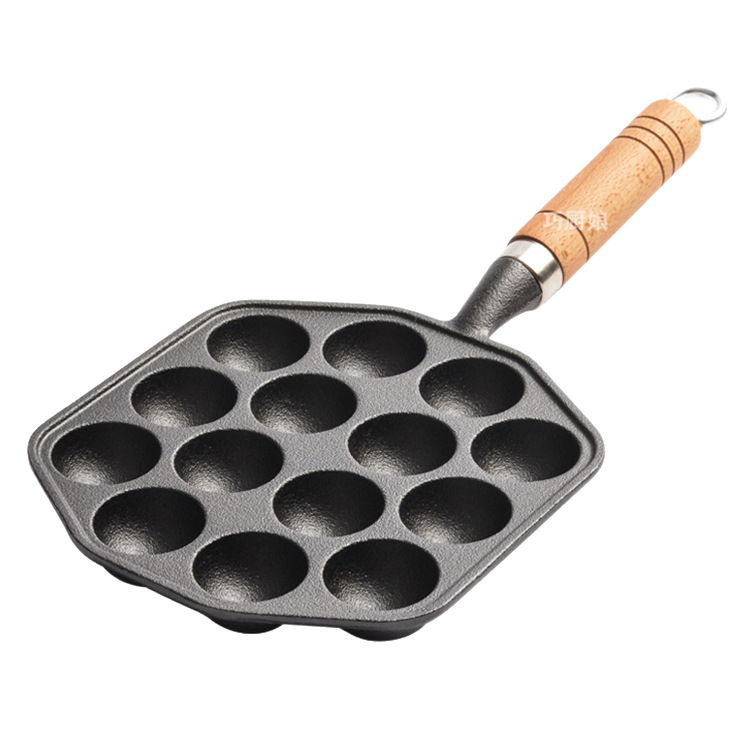Placa para Hornear Takoyaki de Hierro Fundido Antiadherente para Estufa de Gas