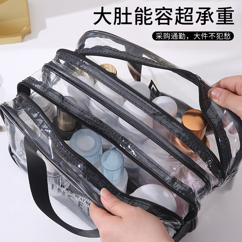 Bolsa de lavado de pvc, impermeable, separación seca y húmeda, bolsa de cosméticos portátil de gran capacidad, bolsa de almacenamiento portátil de baño de fitness de viaje