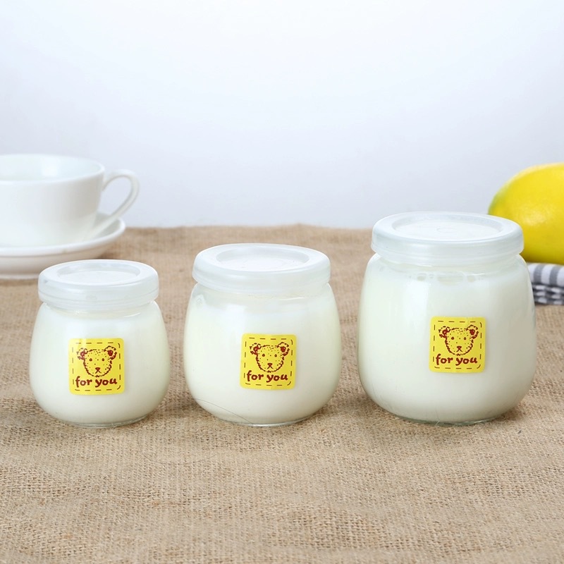 厂家供应200ml 玻璃胖布丁瓶酸奶瓶玻璃瓶布丁瓶