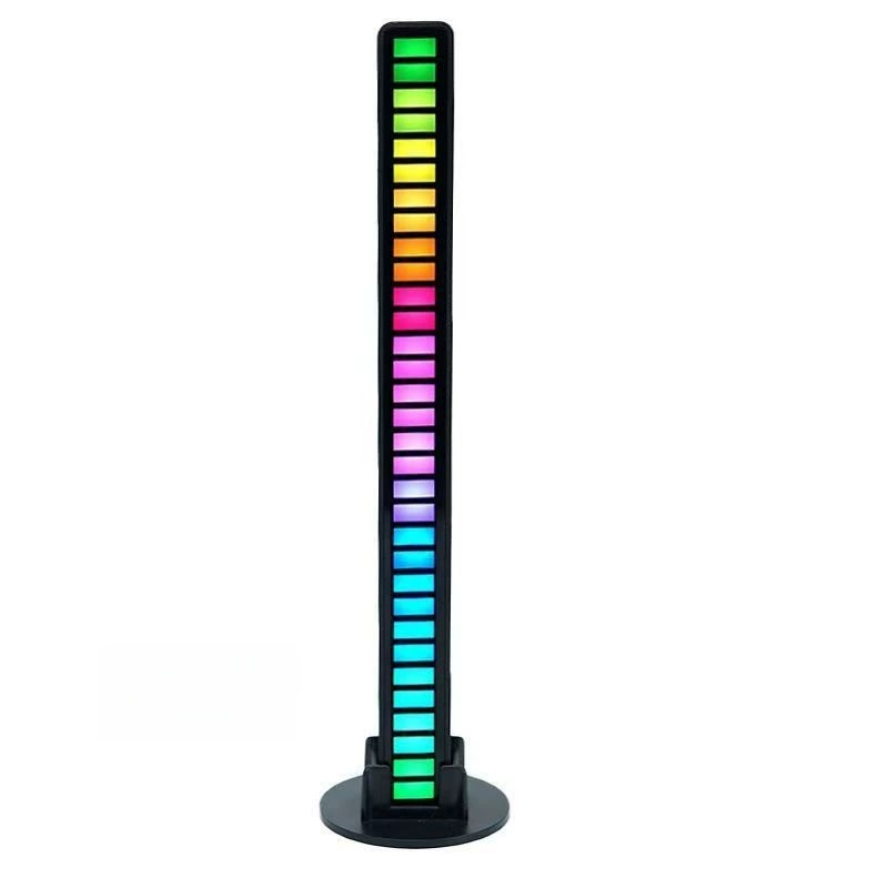 [Чувствительный к звуку RGB ритм-лампа LED атмосферная настольная музыкальная чувствующая гласовая световая подсветка L021]