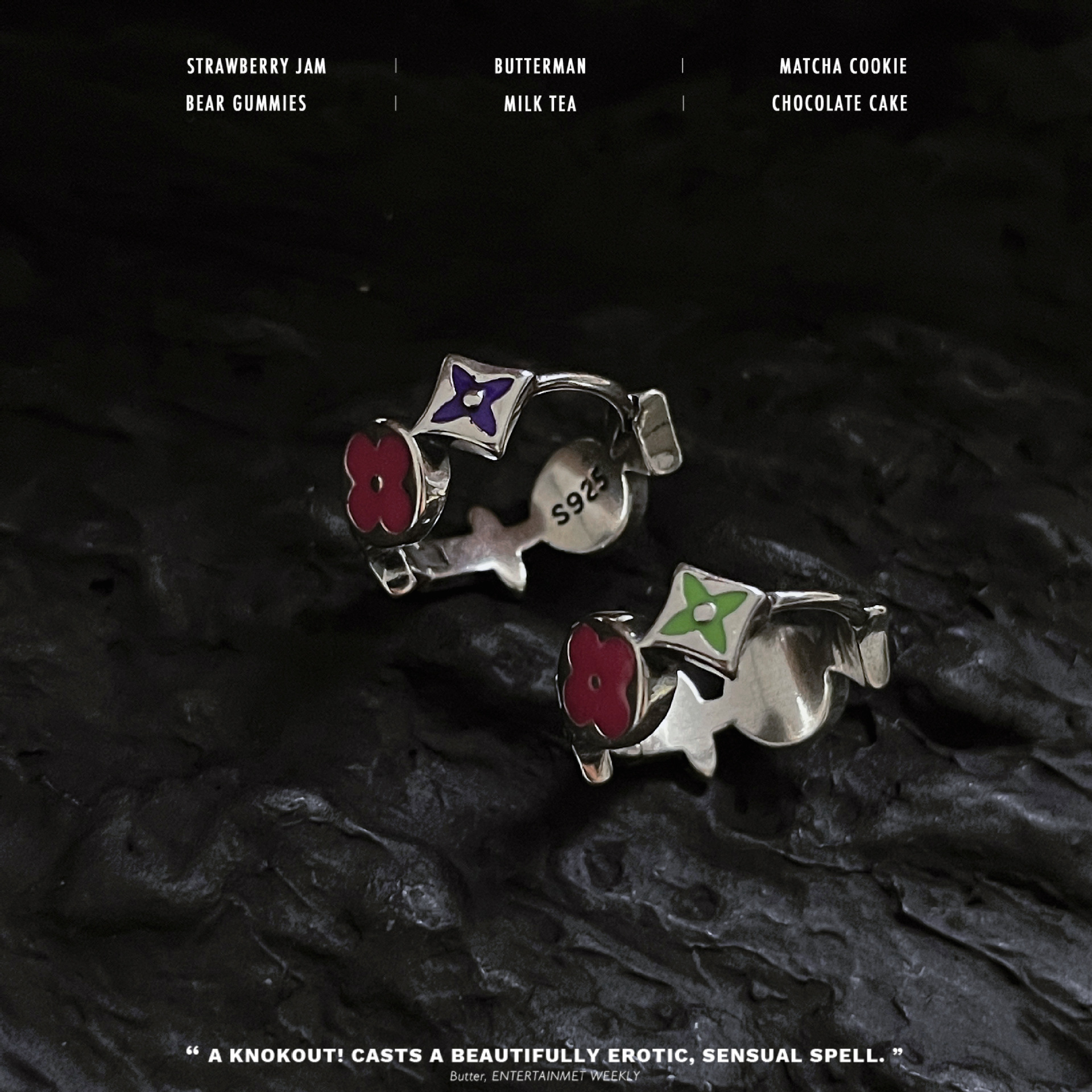 Fashion Flower Copper Epoxy Open Ring 1 Piece