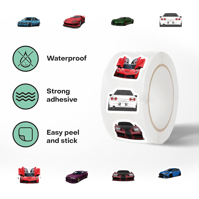 500 sheets/roll cross-border hot selling tape JDM car hand account material decorative envelope sealing paste dot DIY