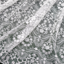 现货棉布绣花窗帘装饰DIY服装辅料蕾丝面料刺绣电脑婚纱花边辅料