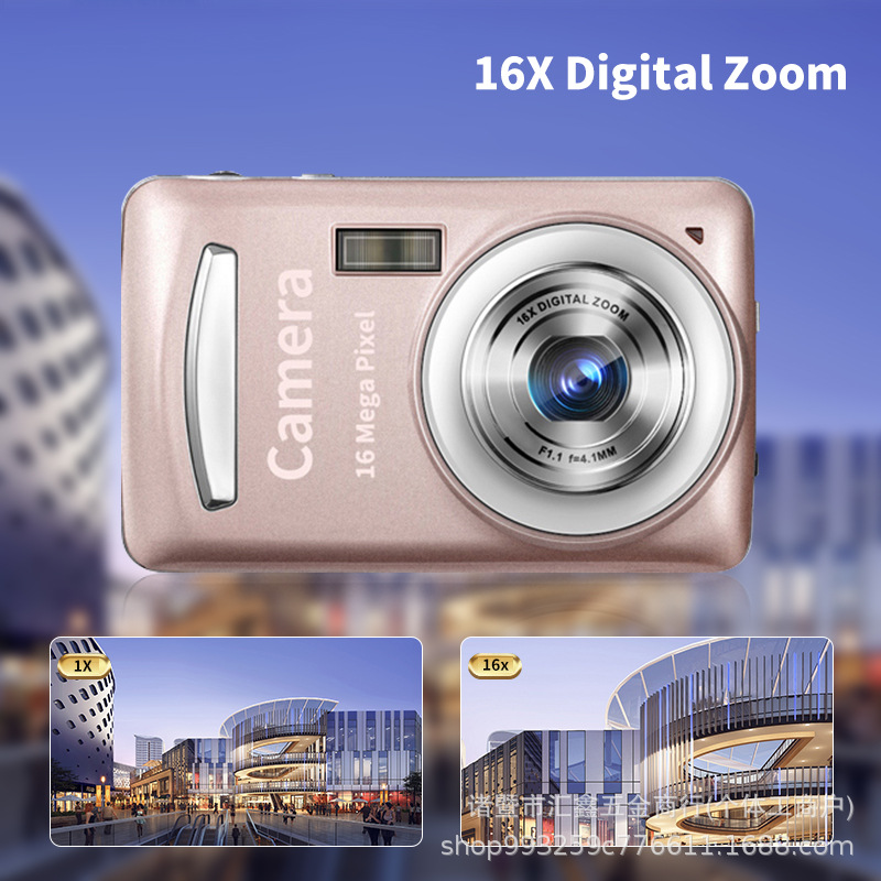 16 Million Pixel Camera Student Retro High-Definition Digital Camera Code Cross-Border English Photo Camera Camera Temu
