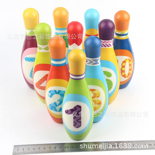 Customized Creative Pu Full-Color Printed Bowling Toy Slow Rebound Squeezable Toy Student Decompression Pinch Toy