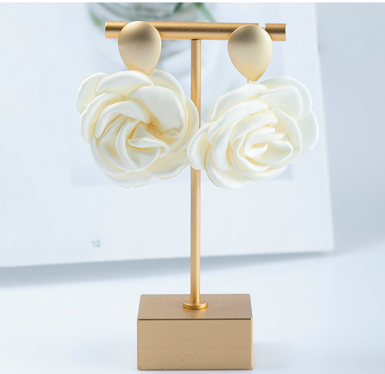 Fashion Flower Polyester Drop Earrings display picture 3