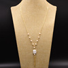 Advanced universal organic necklace from pearl, accessory, silver 925 sample, high-quality style