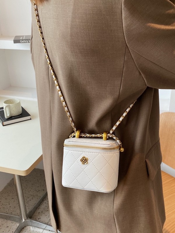 Mini caja de cadena de diamante bolso pequeño para mujeres 2026 nuevo nicho coreano de alta calidad bolso de hombro