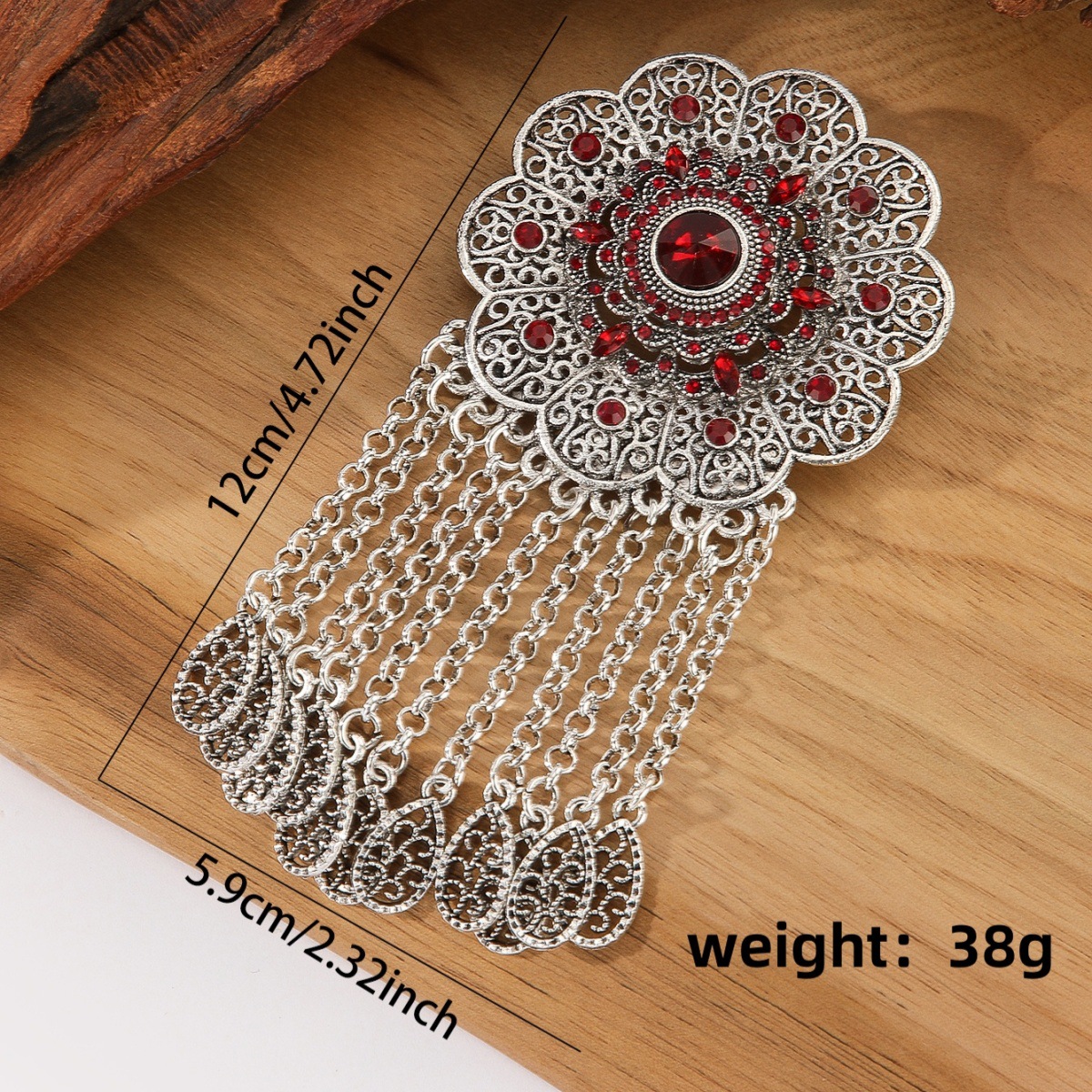 Vintage strass bloem kwast broche voor dames legering accessoire_voghion.com