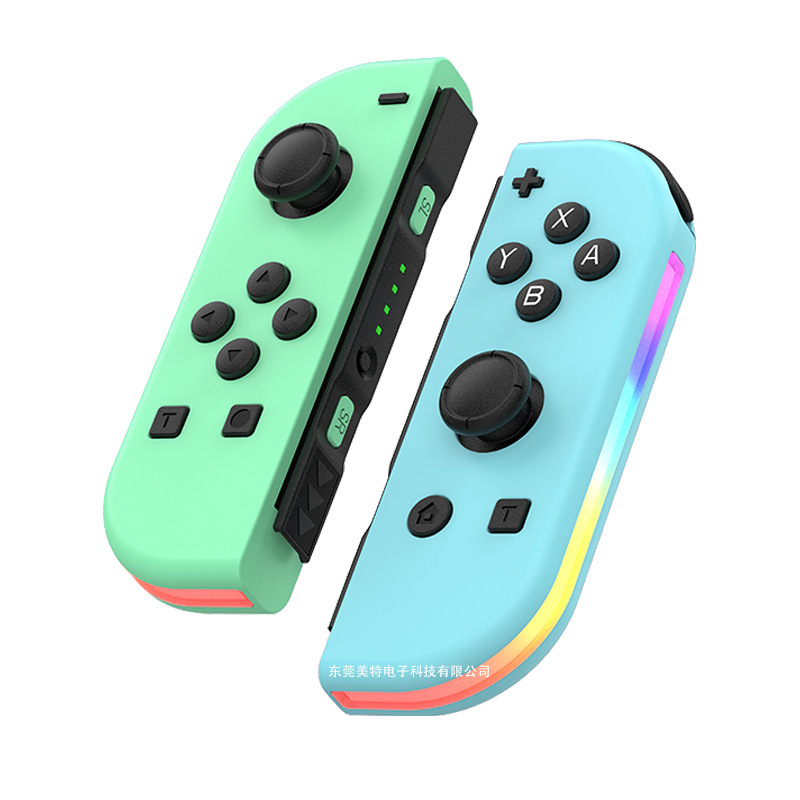 Cross-border Switch joycon controller with dazzling RGB light strip, supports TURBO continuous firing and vibration, NS controller Cross-border Switch joycon controller with dazzling RGB light strip, supports TURBO continuous firing and vibration, NS controller