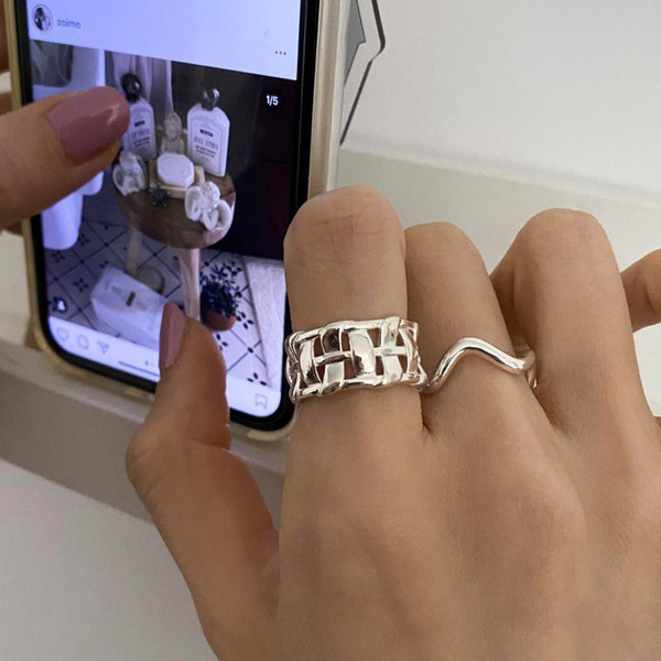 Brand design woven one size fashionable ring