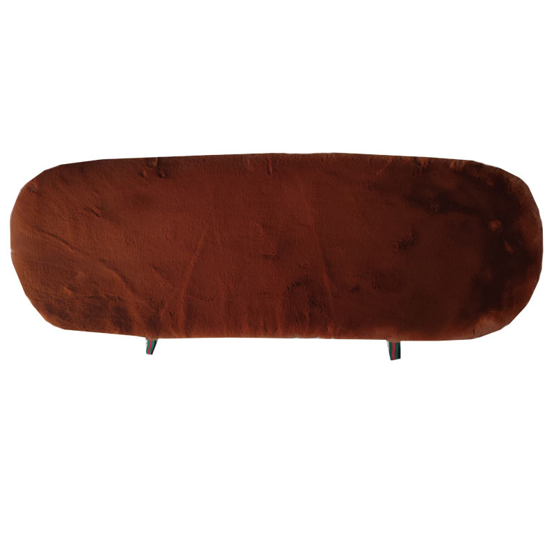 Autumn and Winter encryption thickened imitation rabbit fur three-piece car cotton cushion square cushion imitation wool car cushion without back cushion