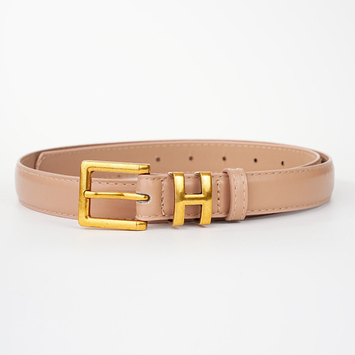 Women's small belt new letter I-buckle belt women's decorative coat trendy high-end jeans belt