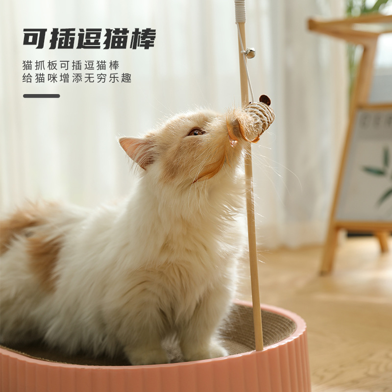 La nueva cama de gato rasguño tablero uno resistente de alta calidad de papel corrugado suministros para mascotas Amazon al por mayor