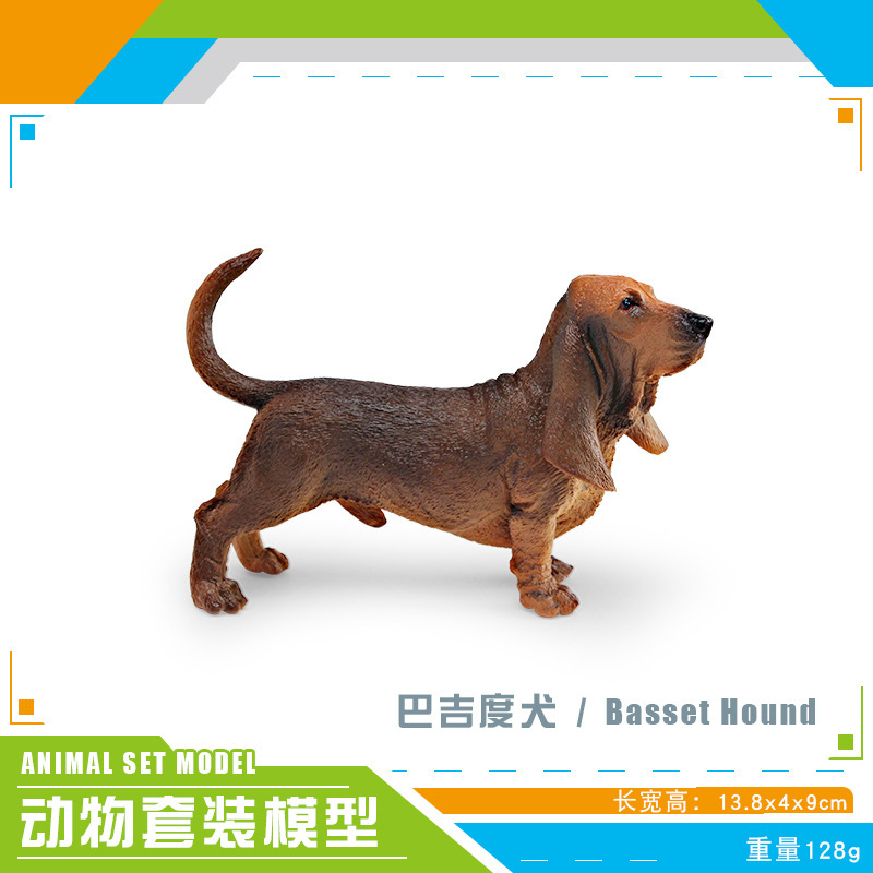 Exportación transfronteriza de simulación de perros de mascota modelo de perro de madera sólida grande Dobin Dorado Mesa Juguetes de decoración estática