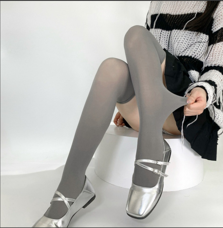 Calcetines de pantorrilla de seda negra, calcetines de terciopelo JK, calcetines de verano de seda blanca negra, calcetines de pantorrilla sexy, calcetines de pantorrilla de rodilla