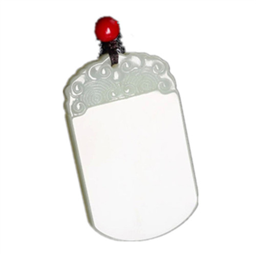 Wholesale jadeite and jade pieces, Xinjiang Hetian jade brand pendants, outer Mongolian material, mutton fat white jade, peaceful and auspicious pendant