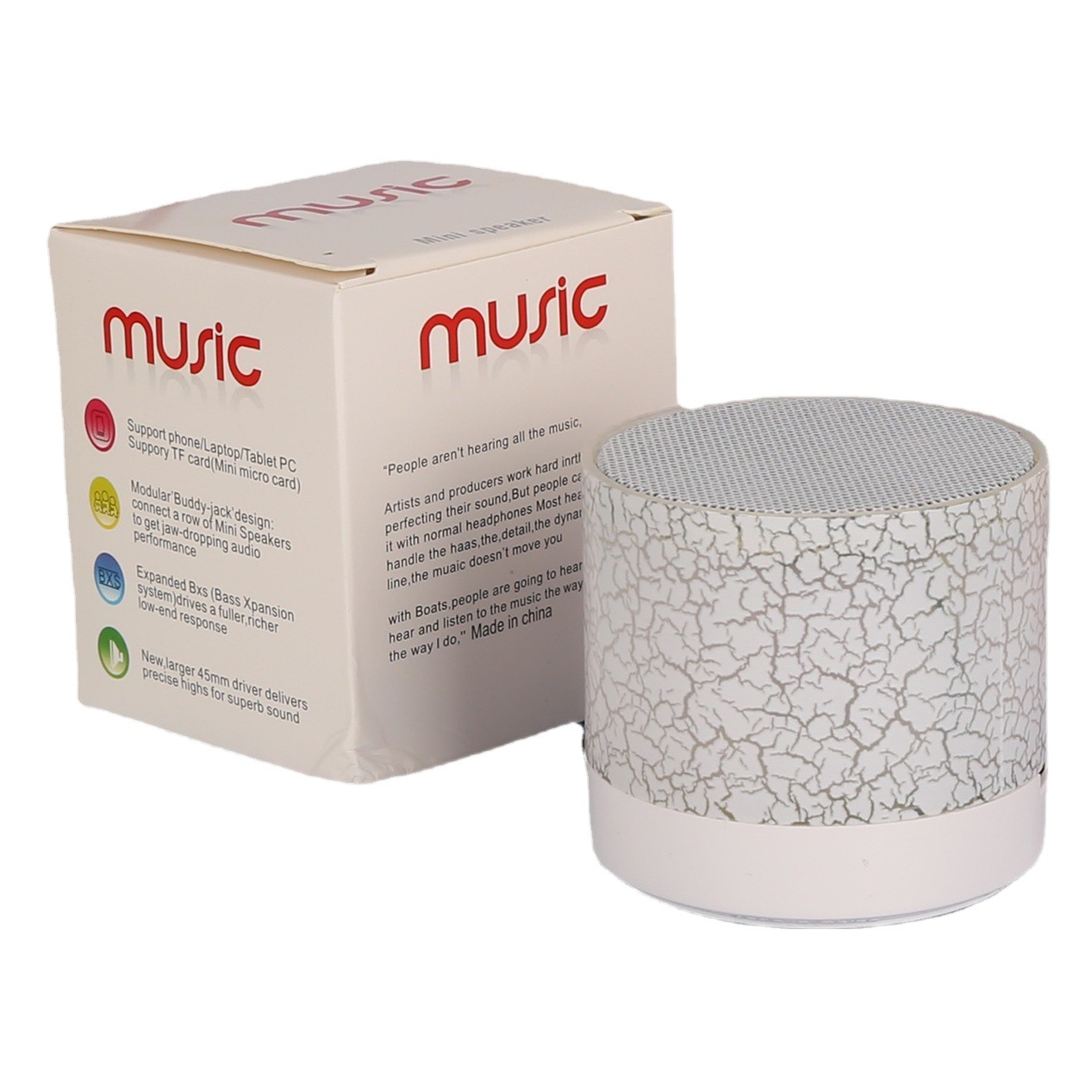 Nueva A9 audio crack colorido inalámbrico portátil Bluetooth altavoz subwoofer tarjeta teléfono móvil regalo al aire libre