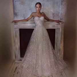 爆闪晚礼服女2025新款高端轻奢小众新娘敬酒服重工吊带长裙高级感