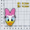 Daisy duck head (height 6.2*width 4.2)