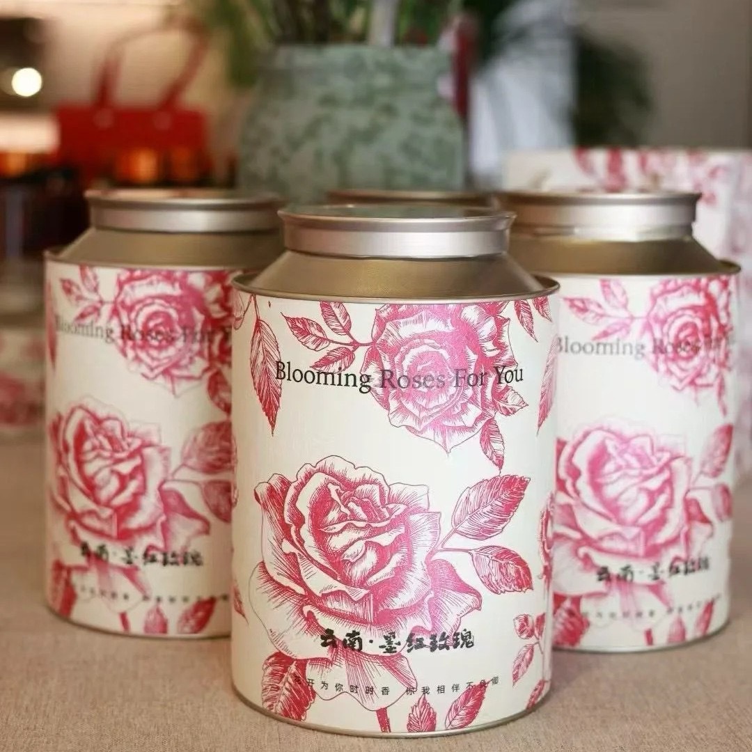 Yunnan Freeze-Dried Mo Hong Rose Buds 120g Jar Edible Flower Tea Gift specifications