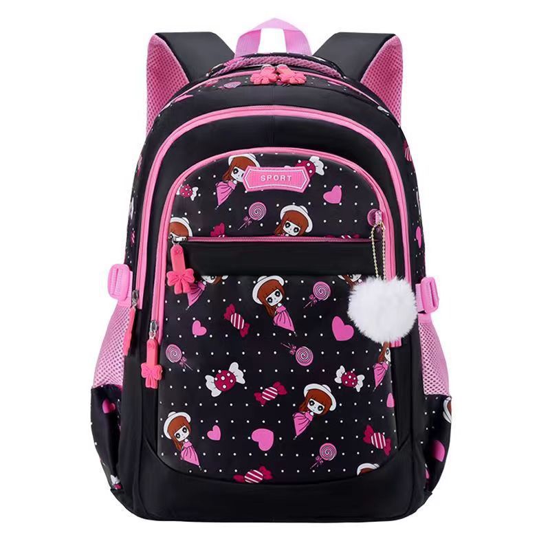 Mochila escolar de comercio exterior transfronterizo para estudiantes de escuela primaria al por mayor Mochila resistente a las manchas 123,445 y sexto grado impermeable y protección ligera de la columna