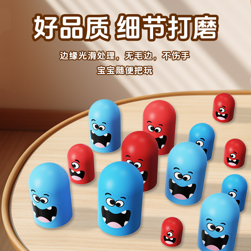 Tic-Tac Toe Cross-border Big Eat Little Die Taza Doble Ajedrez y cartas Interactivo Inteligencia Juego mental Juego de mesa Puzzle Juguetes