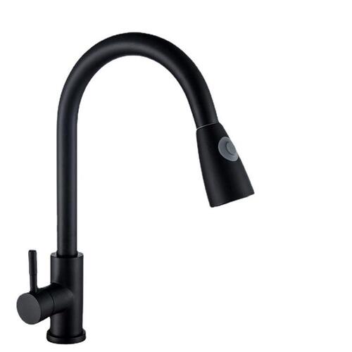 Flat three-way pull-out hot and cold faucet all copper telescopic and rotatable kitchen sink basin laundry pool sink