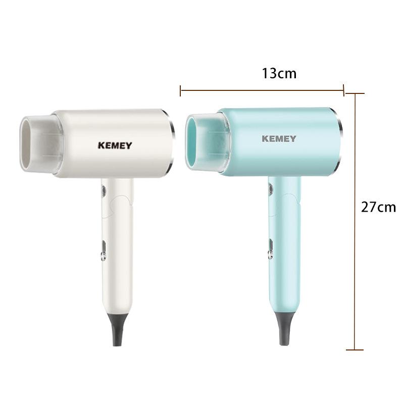 Kemei nuevo secador de cabello de alta velocidad de iones negativos domésticos portátil ABS de alta potencia, exclusivo transfronterizo