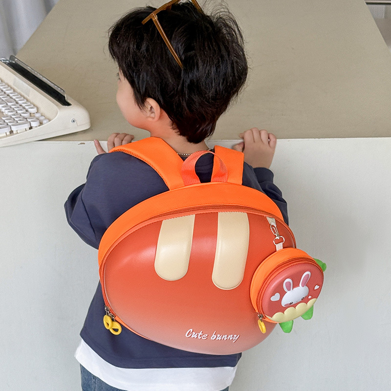 Mochila infantil caricatura lindo jardín de infantes mochila de niños mochila de cáscara dura mochila de estilo de rábano