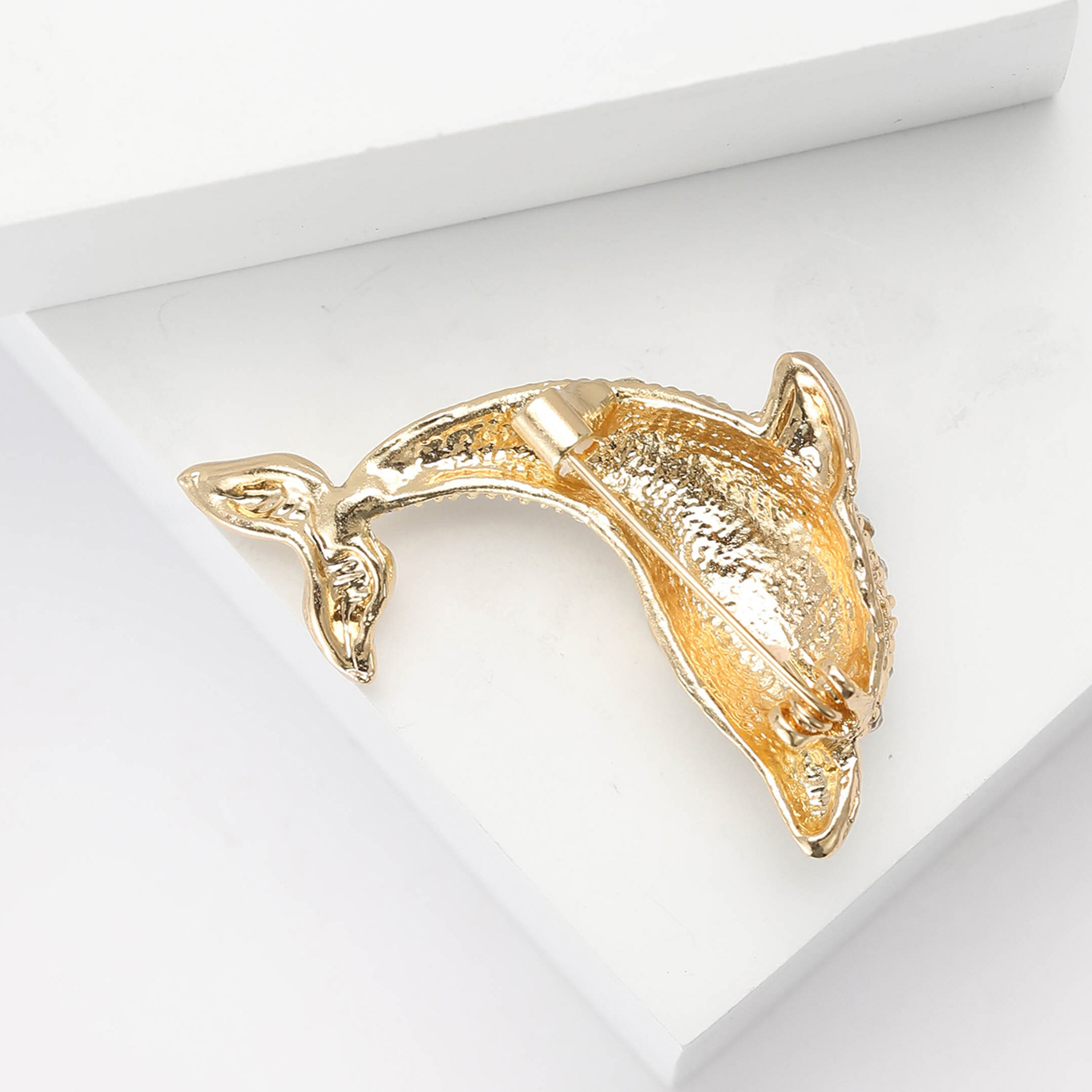 Cute, Lady, Korean Style Style Cute Lady Korean Style Pin Dolphin Alloy Rhinestones Women's Corsage Brooches