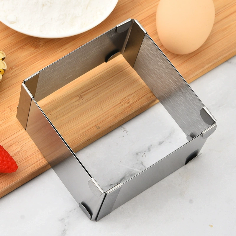 Готовая разборная квадратная форма для мусса из нержавеющей стали, бытовая форма для выпечки тортов своими руками, кухонный инструмент для выпечки