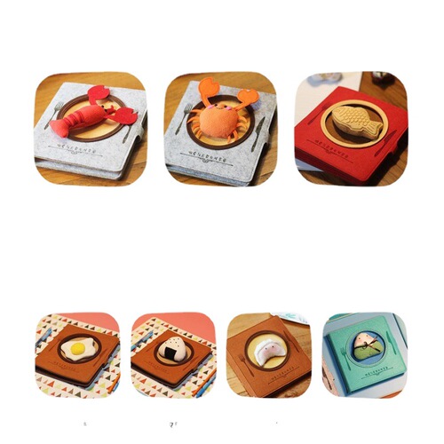 Tie-up notebook, gourmet foodie, cute Japanese and Korean painting loose-leaf diary notes, creative Mid-Autumn Festival gift